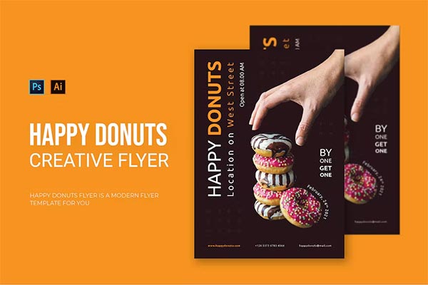 Happy Donuts Flyer Template