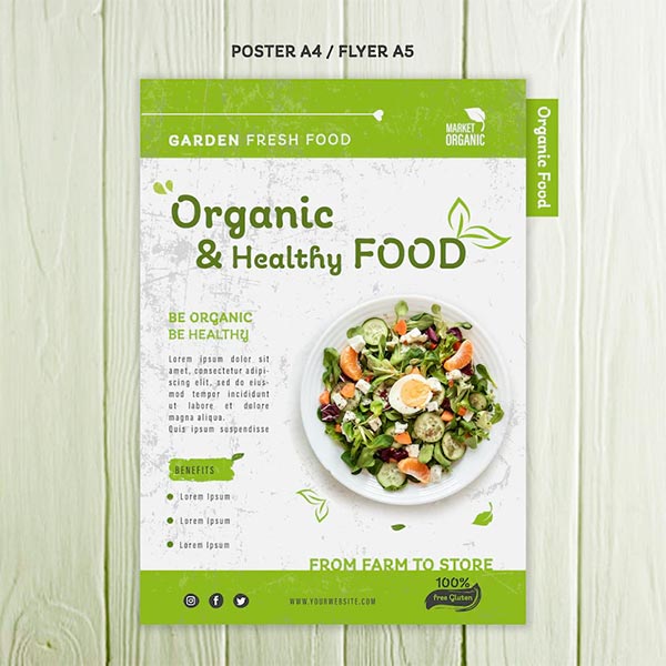 Free Organic Food Flyer Template