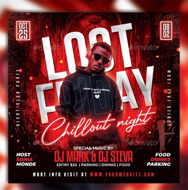 Friday Night Club Flyer Template