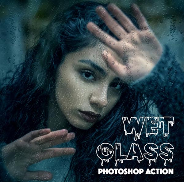 Wet Glass Photoshop Action