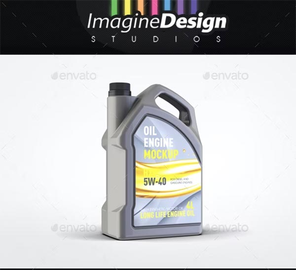 Motor Oil Gallon Mockup