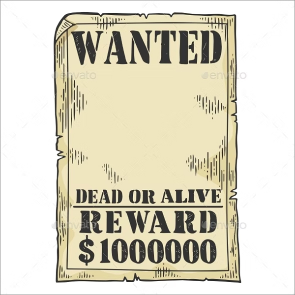 Vector Wanted Poster PSD Template