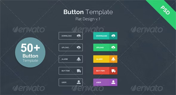 Flat Button Template
