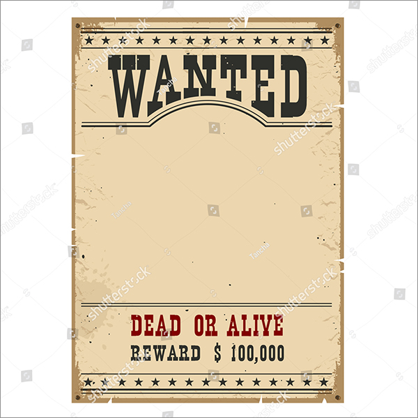 Wanted Vector Poster Template