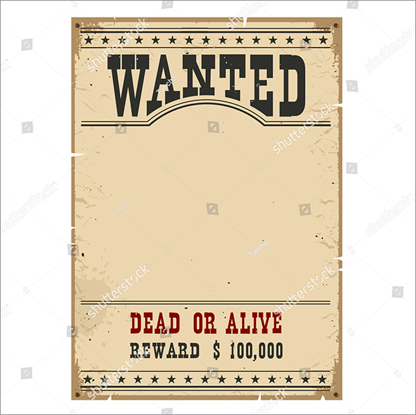 Wanted Vector Poster Template Wanted Vector Poster Template
