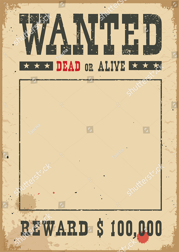 Vector Wanted Poster Template