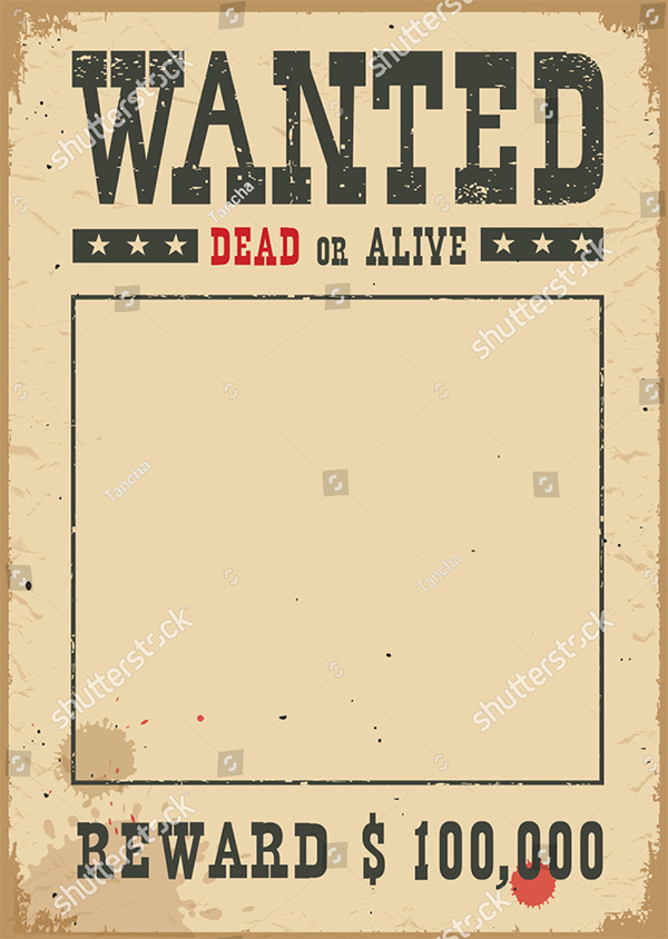Vector Wanted Poster Template Vector Wanted Poster Template