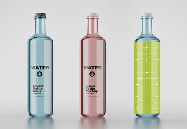 Plastic PSD Water Bottle Mockup