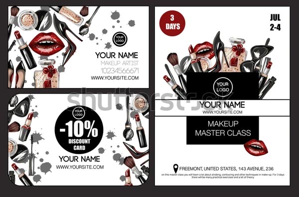 Makeup Artist Vector Business Card Design Makeup Artist Vector Business Card Design