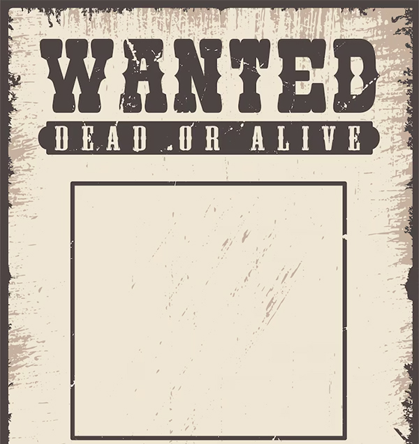 Free PSD Wanted Vintage Poster Template