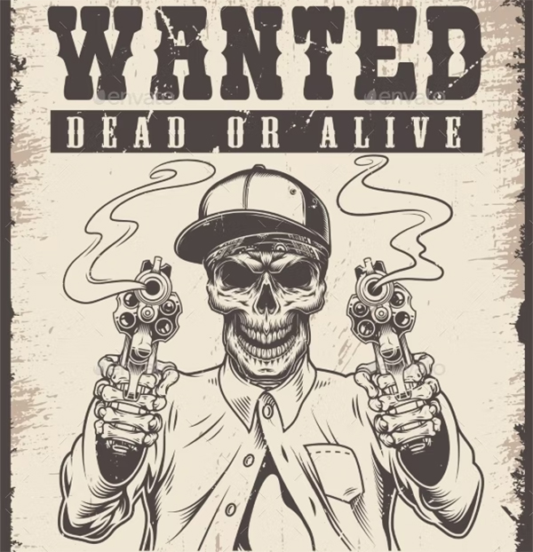 Wanted Vintage Poster Template Design Wanted Vintage Poster Template Design
