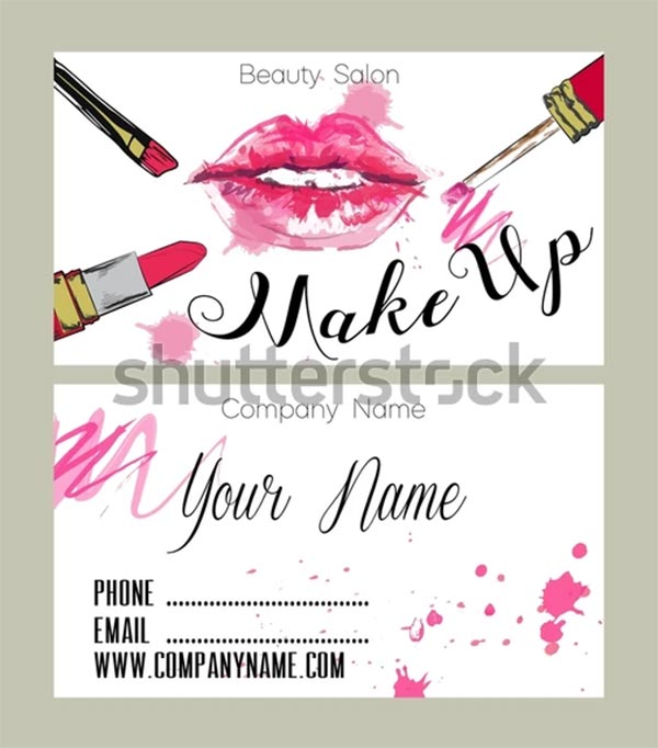Makeup Artist Business Card Vector Designs Makeup Artist Business Card Vector Designs