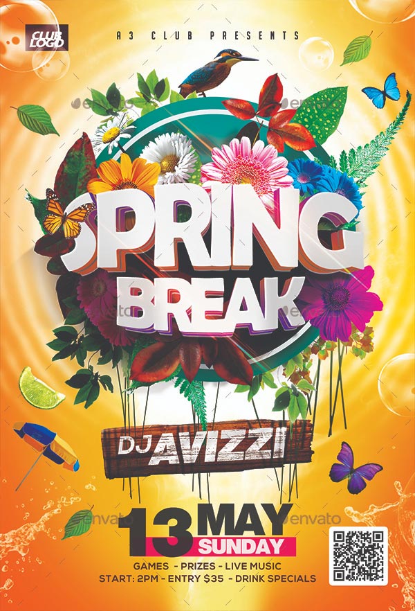 Spring Break PSD Flyer