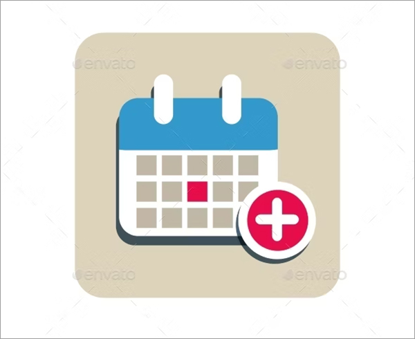 Flat Calendar Icon Template