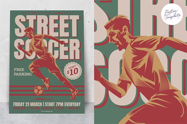 Soccer Vector Poster Template