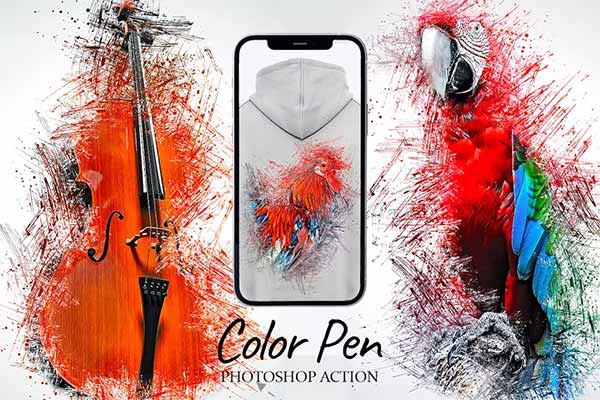 Color Pen Photoshop Actions