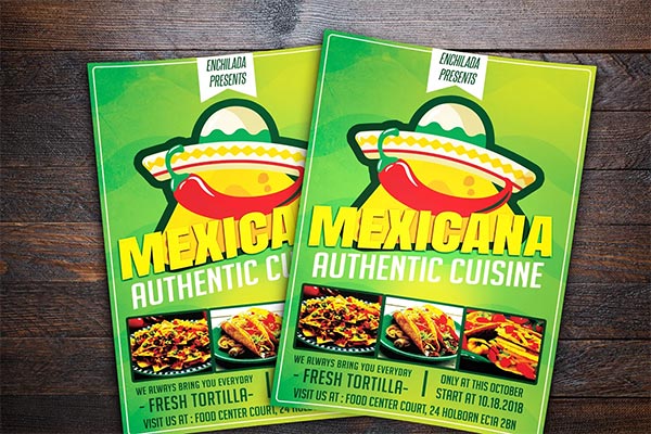 Mexican Restaurant Flyer Template Design Mexican Restaurant Flyer Template Design