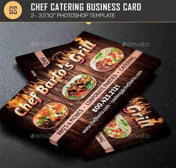 Chef Catering Business Card Template