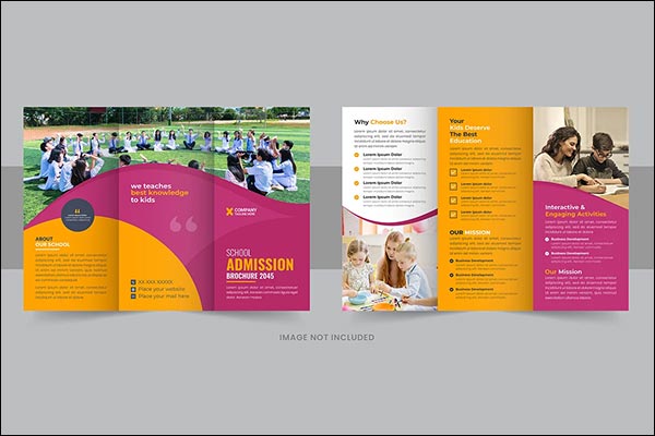 School Admission Trifold Brochures