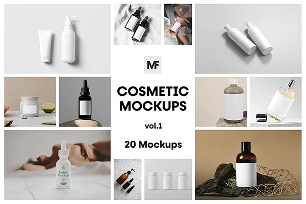 Cosmetic Packaging Spray Bottle Mockups