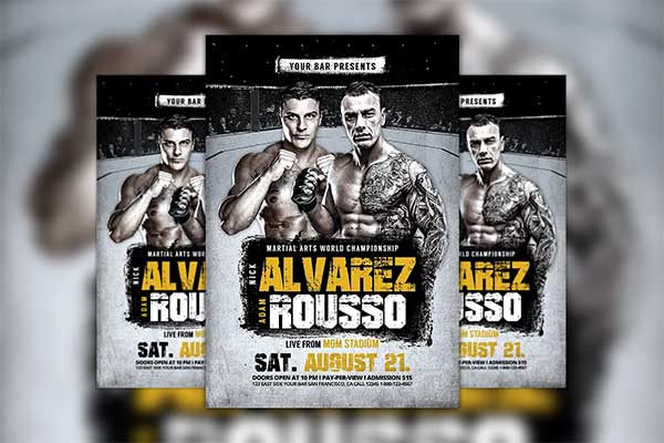 Boxing Event Flyer Template