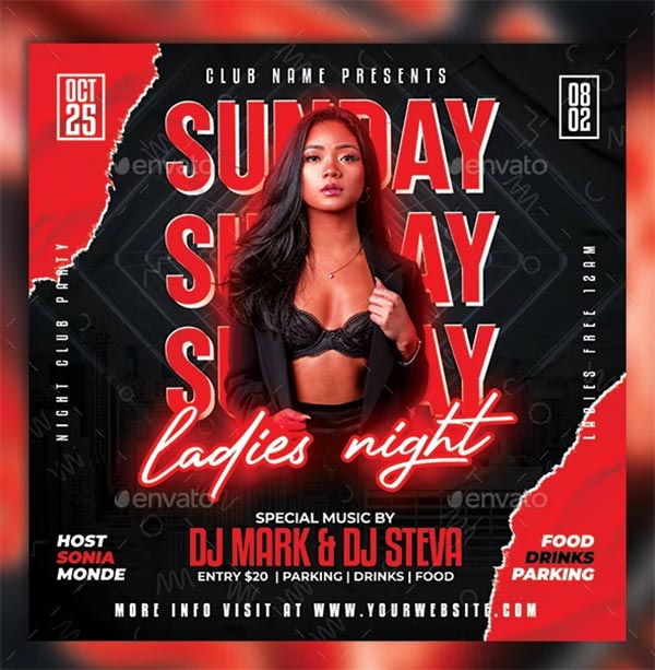 Night Club Flyer PSD Template