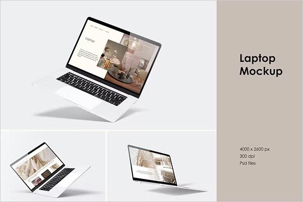 Laptop PDF Mockup
