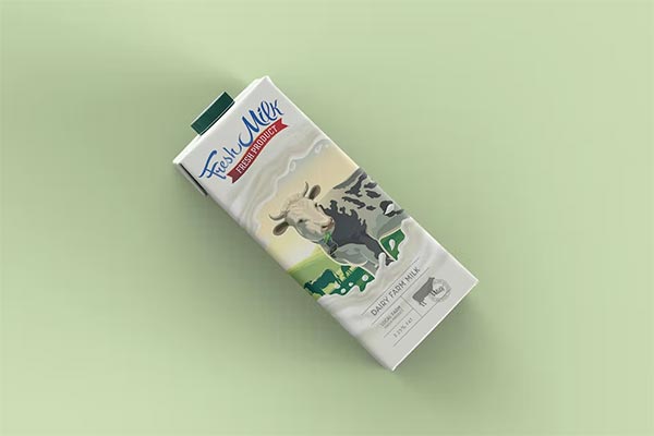 Colorful Milk Box Mockup Template
