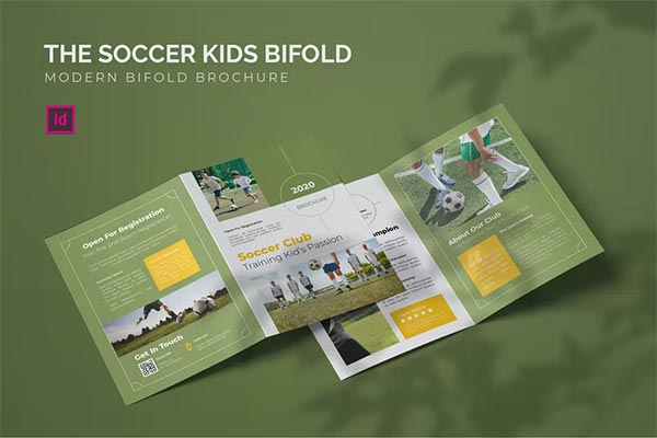 Soccer Kids - Bifold Brochure Template