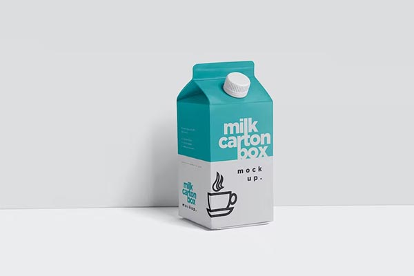 Juice or Milk 500ml Carton Mockup