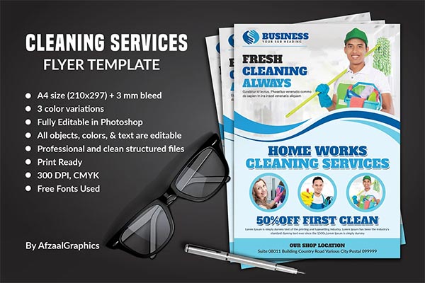 House Cleaning Specialist Flyer Template