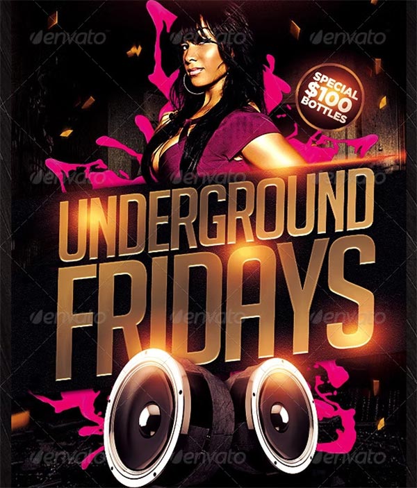 Late Night Underground Fridays Flyer
