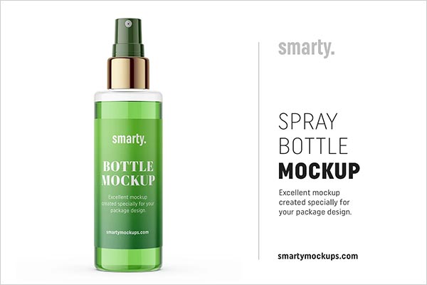 Transparent Atomizer Bottle Mockup