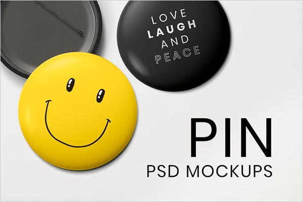 Free PSD Badge Button Mockup