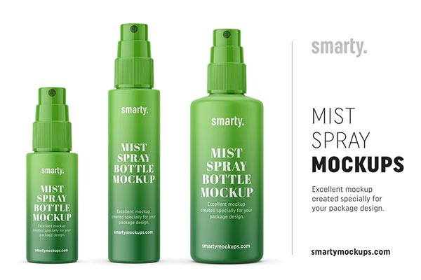 Mist Spray Bottles Mockup