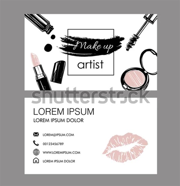 Makeup Artist Vector Business Card Makeup Artist Vector Business Card