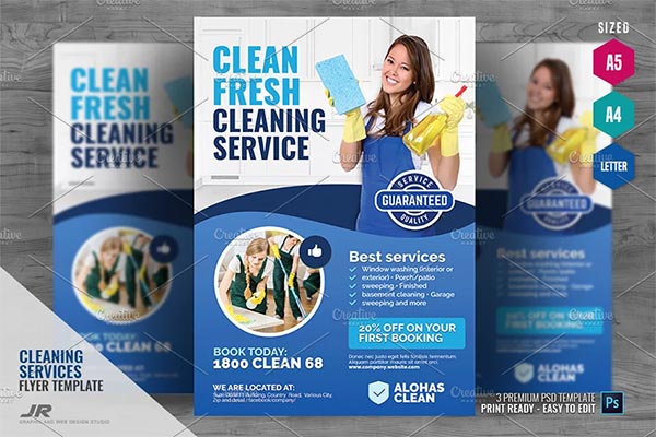 Commercial House Cleaning Services Flyer
