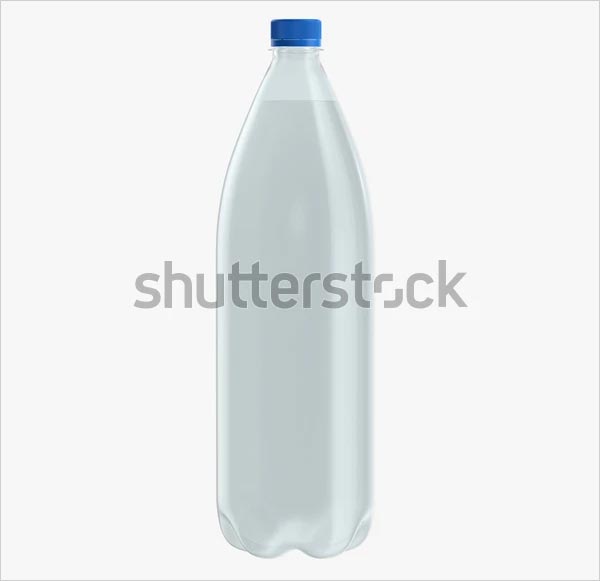 Plastic Water Bottle Vector Mockup