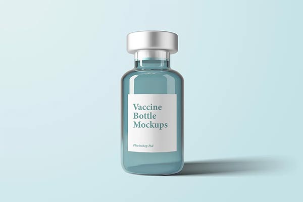 Vaccine Bottle Mockups PSD Template