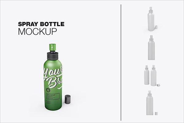 Spray Bottle Mockup PSD Design