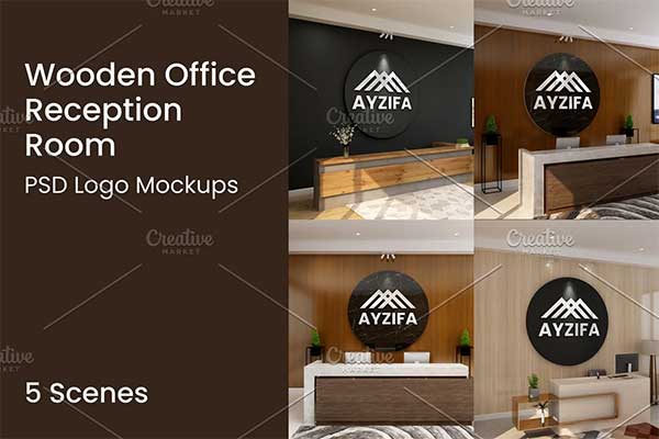 Logo Office Reception Room Mockup