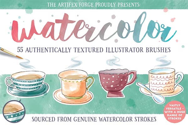 Watercolor Illustrator Brushes