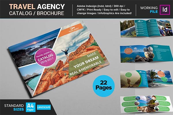 Travel Agency Catalog and Brochure Print Template