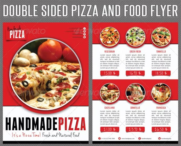 Food and Pizza Menu Flyer Template