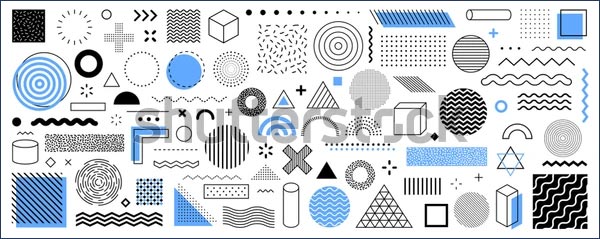 Geometric Element Shapes Vector Template