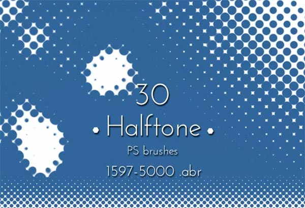 Halftone Photoshop Brushes Template