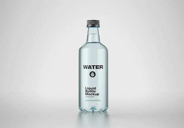 Plastic Water Bottle Mockup PSD Template