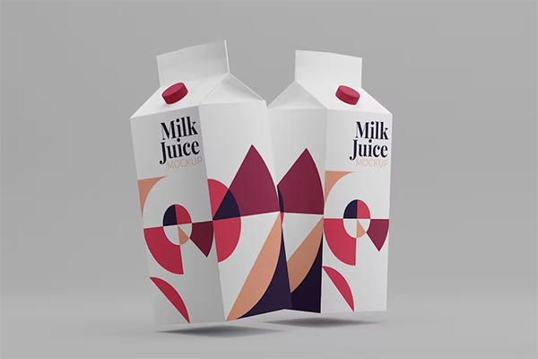 Milk & Juice Carton Mockup