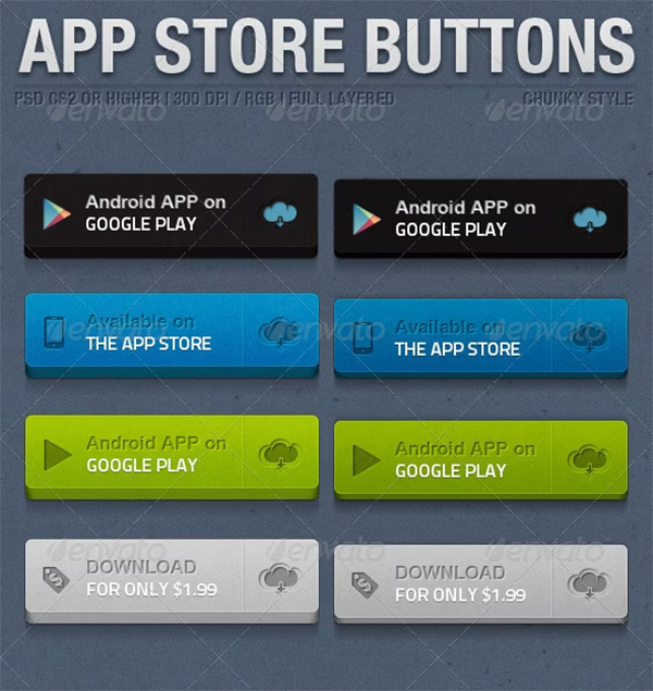 App Store Chunky Buttons Templates 