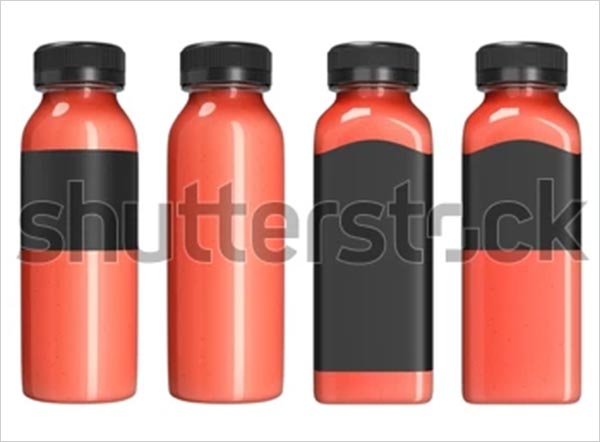 Red Fruit Juice Bottle Vector Mockup  Red Fruit Juice Bottle Vector Mockup